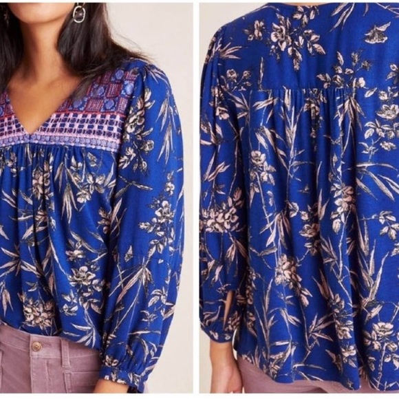 Anthropologie Boho Floral Top - Picture 10 of 15